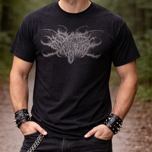 Signs Of The Swarm Mortus Viventi Black Graphic Tee XL Deathcore Metal Band Goth